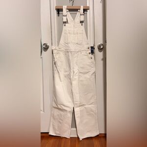 Abercrombie & Fitch Cream Denim Overalls